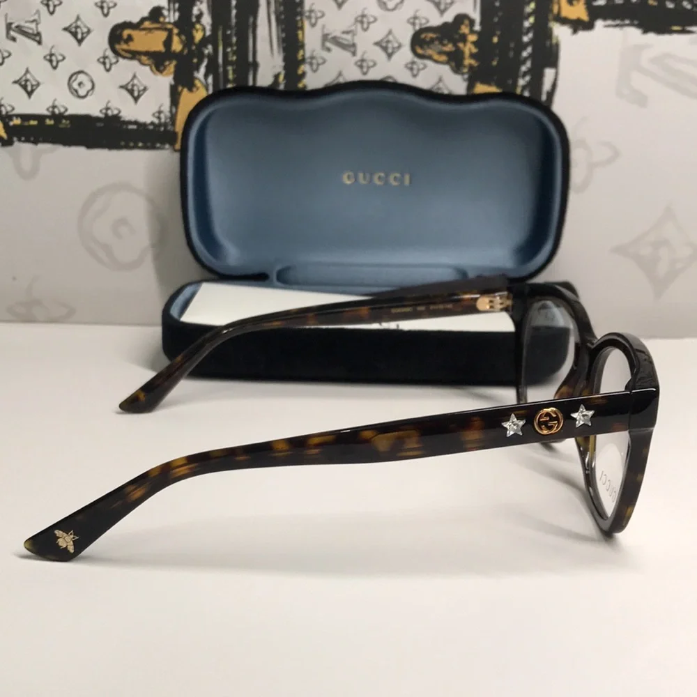 Luxury New Authentic Gucci GG0349O 006 Eyeglasses